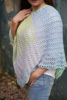 Häkelanleitung Poncho "Frühlingserwachen", Gr. 34-50